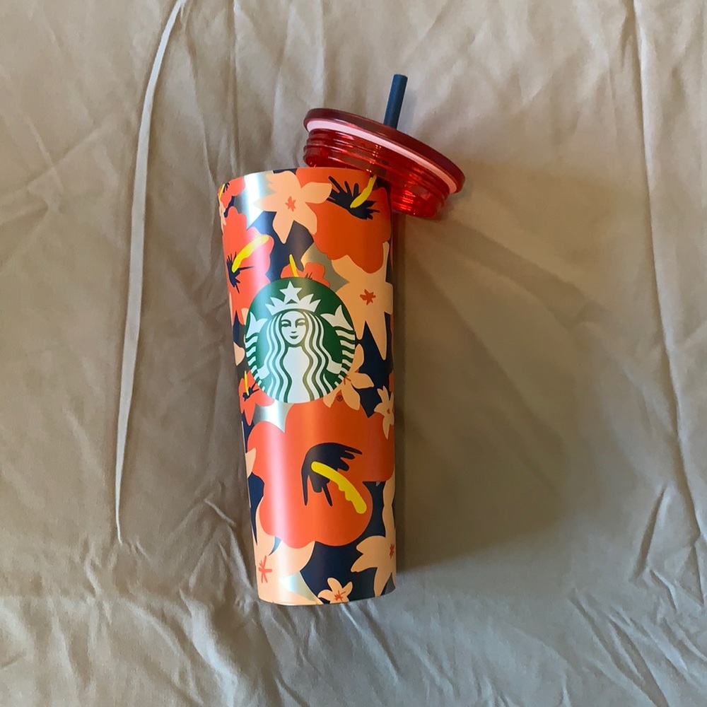 RARE!! Used a handful of times, Starbucks Floral Tumbler 24fl oz!! Make offer:)